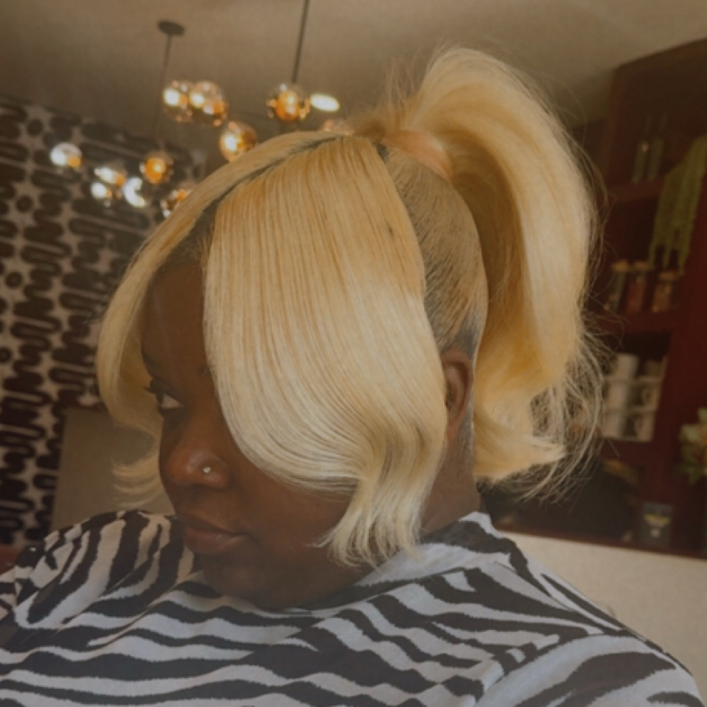 Trendy Ponytail + Bang Styles at Lord Make Me Over Salon