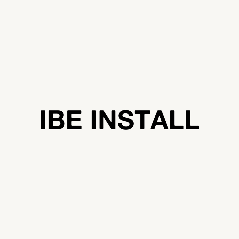 IBE Install