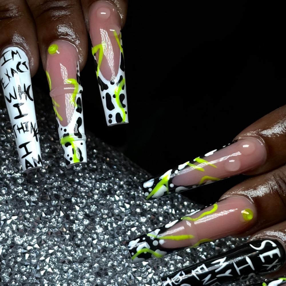 Freestyle/Inspo acrylic at Luxallure Nailzz in Humboldt, TN