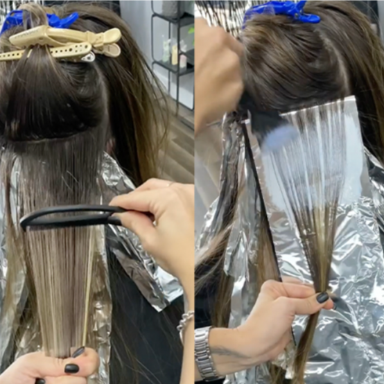 Teasy Full Foil at MINT hair studio in seattle, WA