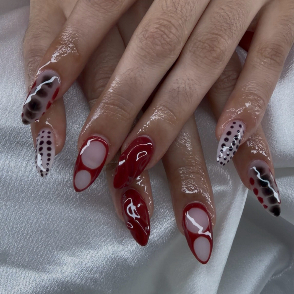 Gel X (All Fingers Custom Design) at JaysNails in Roselle, NJ