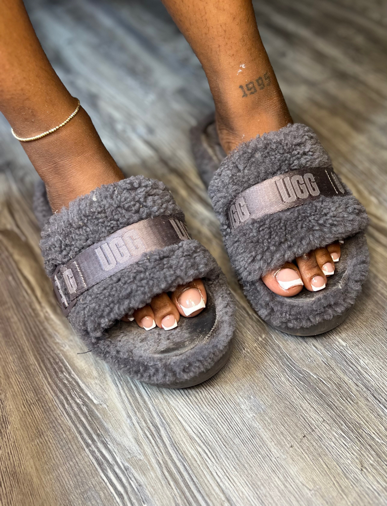 French Tip Acrylic Toes