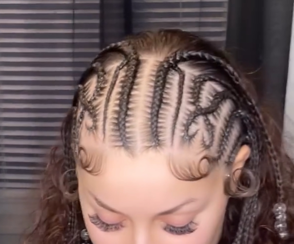 HALF BRAIDS WITH HEART