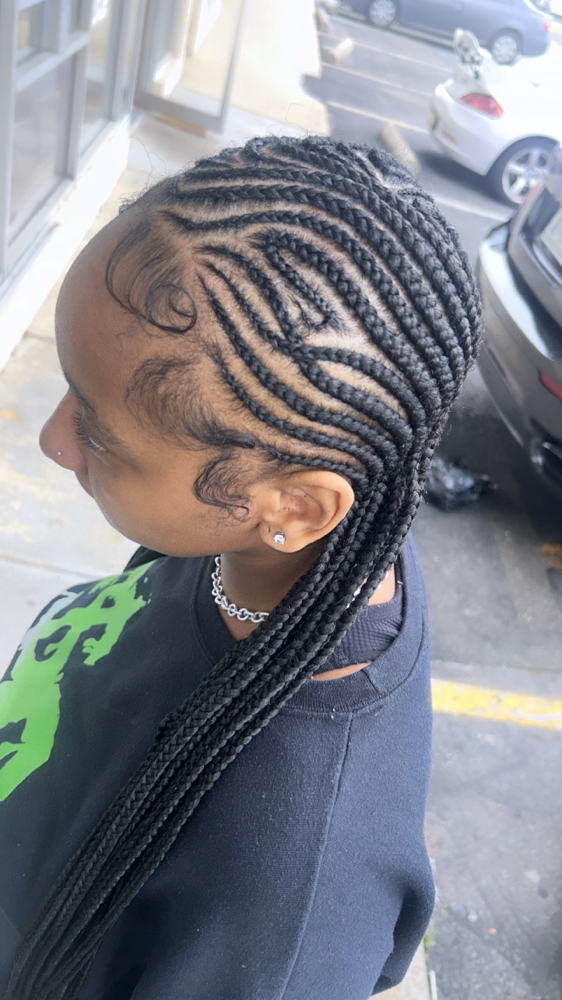 Freestyle Cornrows To The Back at Boobabe Braidn Bar in Oxon Hill, MD