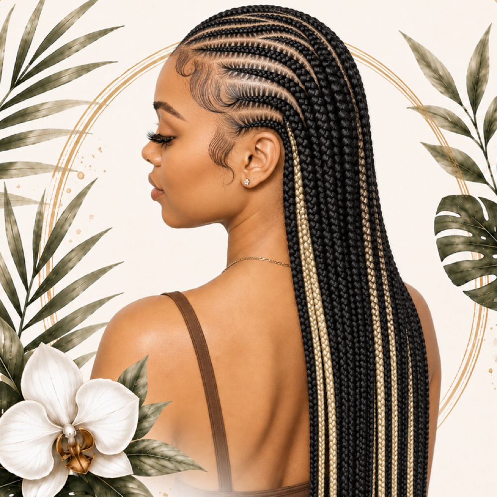 Fulani Knotless at Zmossbeauty Spa in Brandon, FL