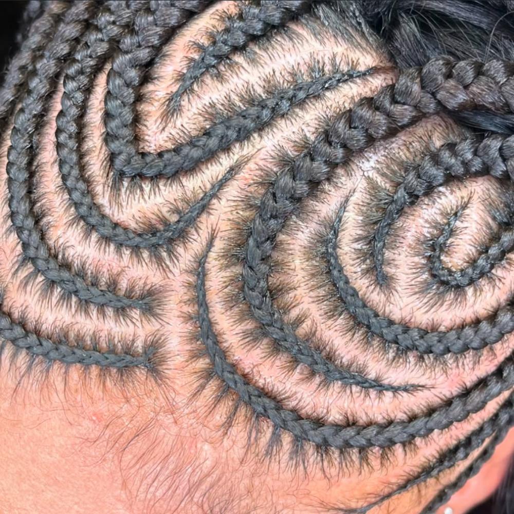 Half Braids (design braids) at Oh That Ain’t Bad in Houston, TX