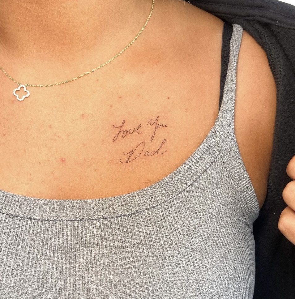 Hand Written/Script Tattoo
