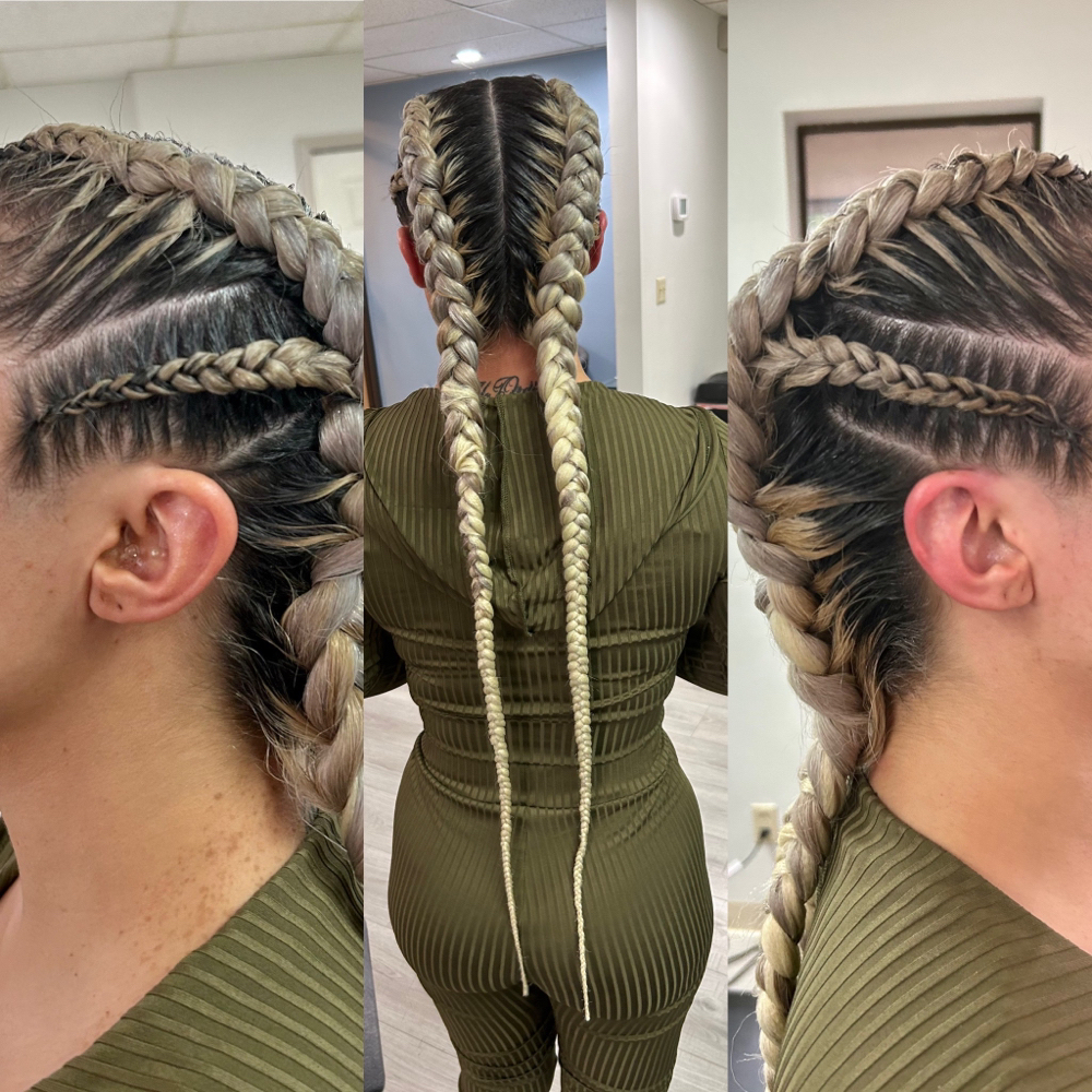 2 Feed In Braids Hair Not Included