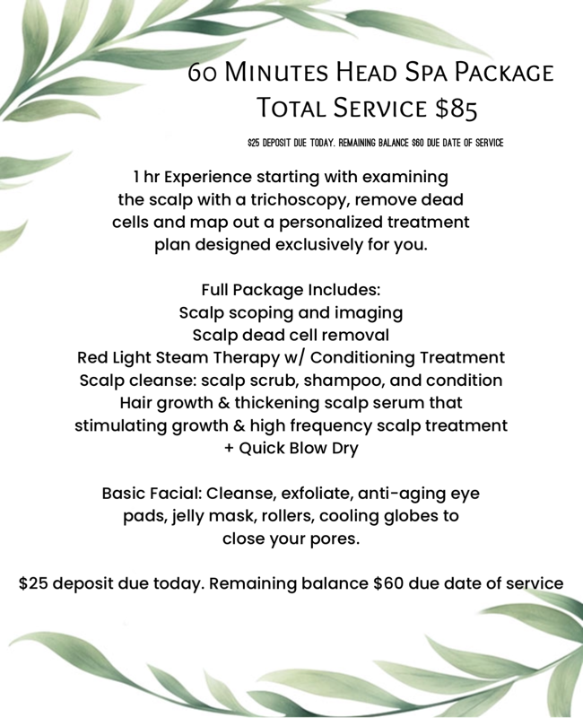 90 Minutes Head Spa Package