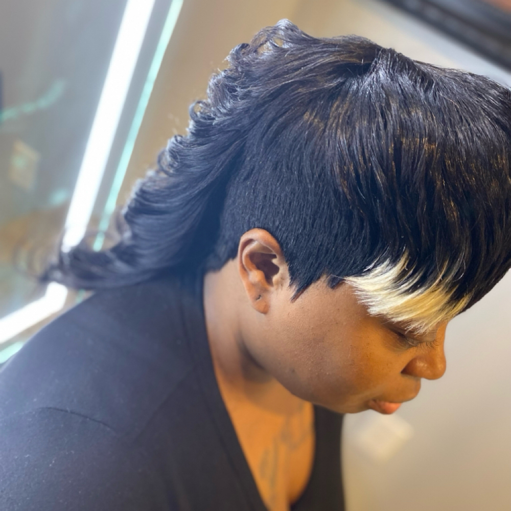 Mullet Quick Weave at “TheeWeaveSpecialist” in Hollywood, SC