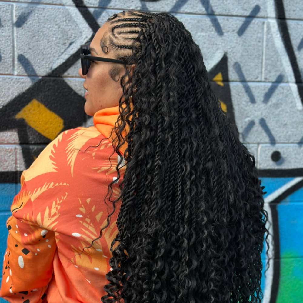 Camouflage Fulani Twist (crochet) at Queen’z & King’z Barber Salon in Murrieta, CA