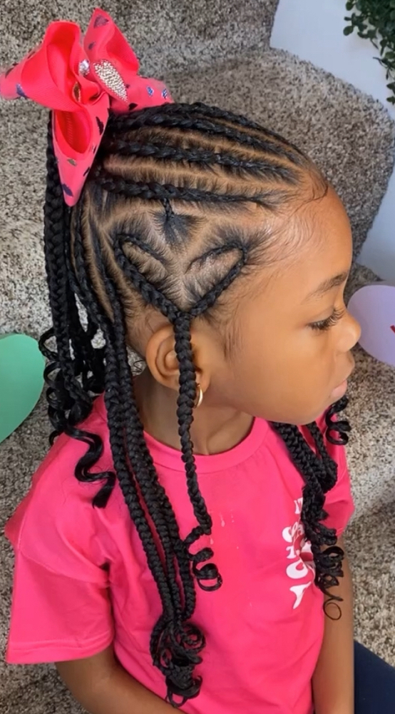 Kids Braids With Design