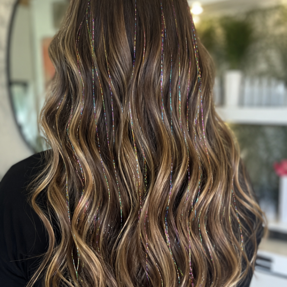 Hair Tinsel at The Emerald Beauty Lounge in Waterford, MI