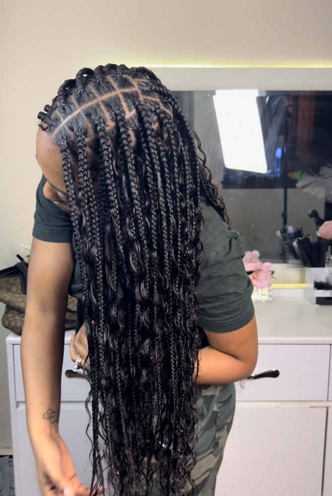 Medium Human hair Knotless