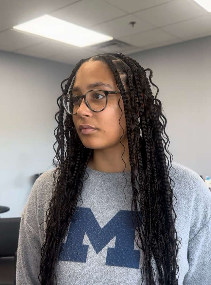 Knotless + Boho Braids at Sacred State Hair Studio in Livonia, MI