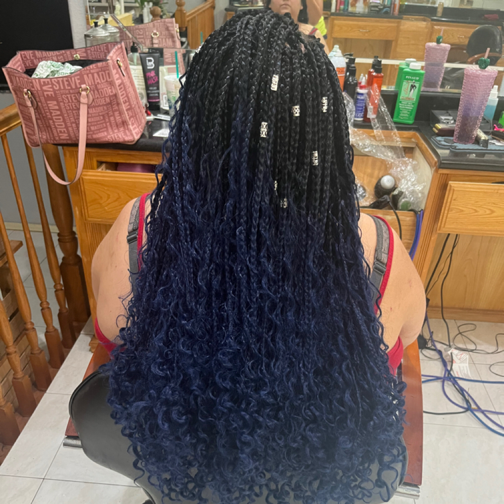 Box Braids With Extensions at The Hair Bar 2 (HB2) in Weslaco, TX