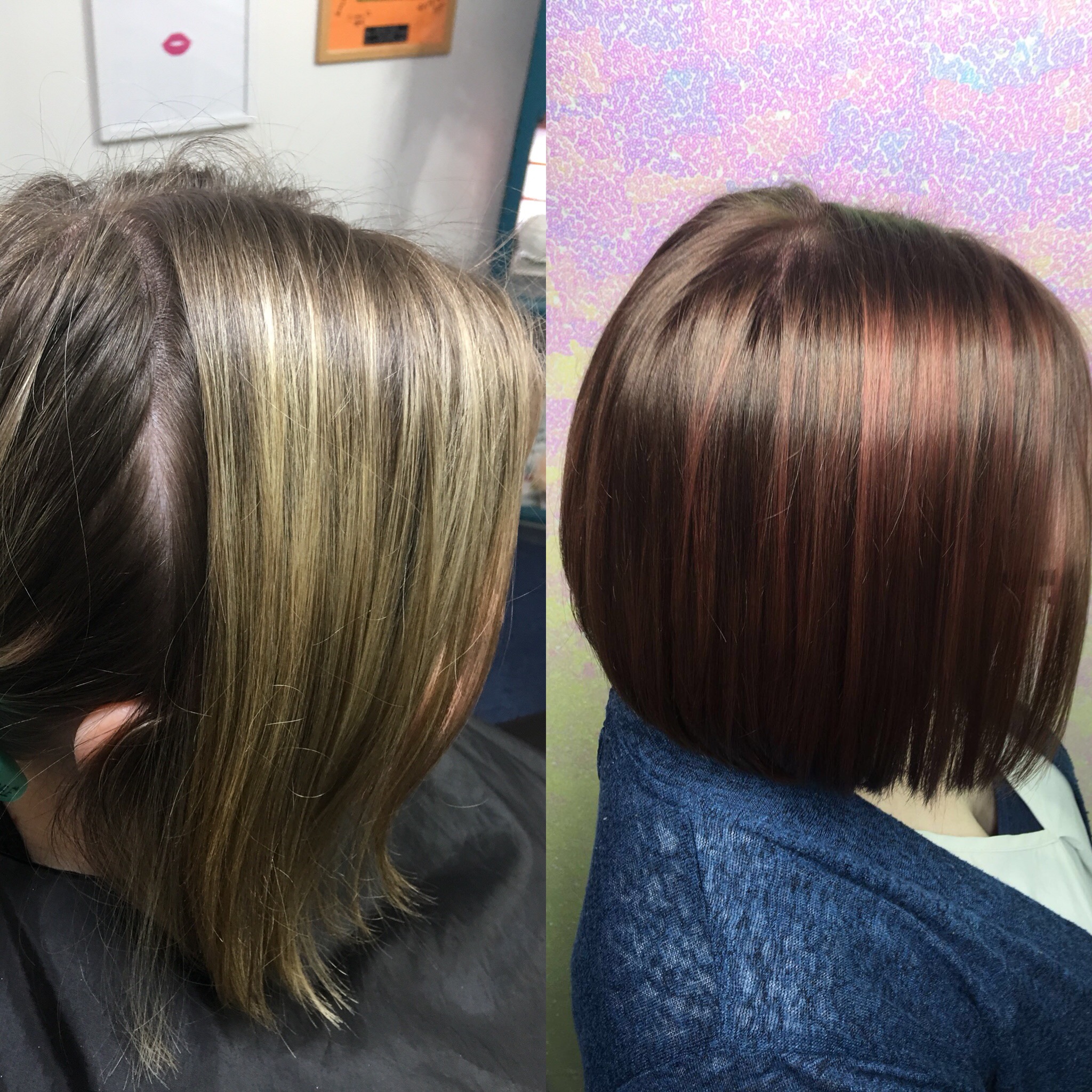 All over color chin length