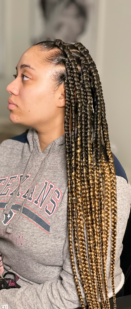 Large Class Box Braids Waist Lenght