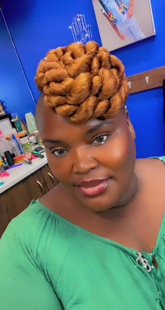 SASSY UPDO at Boobabe Braidn Bar in Oxon Hill, MD