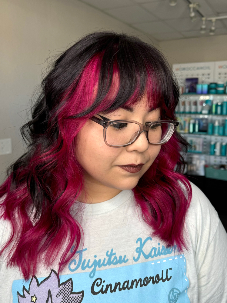 Vivid Color Block Retouch w/ Base at Rustic Roots Salon + Spa in Hesperia, CA