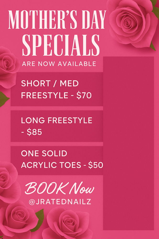 ONE SOLID ACRYLIC TOES - $50