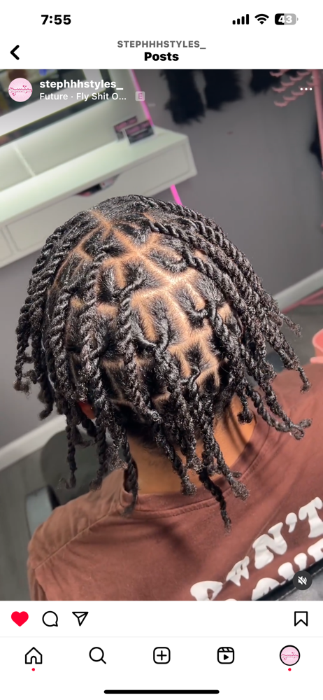 Short Two Strand Twist