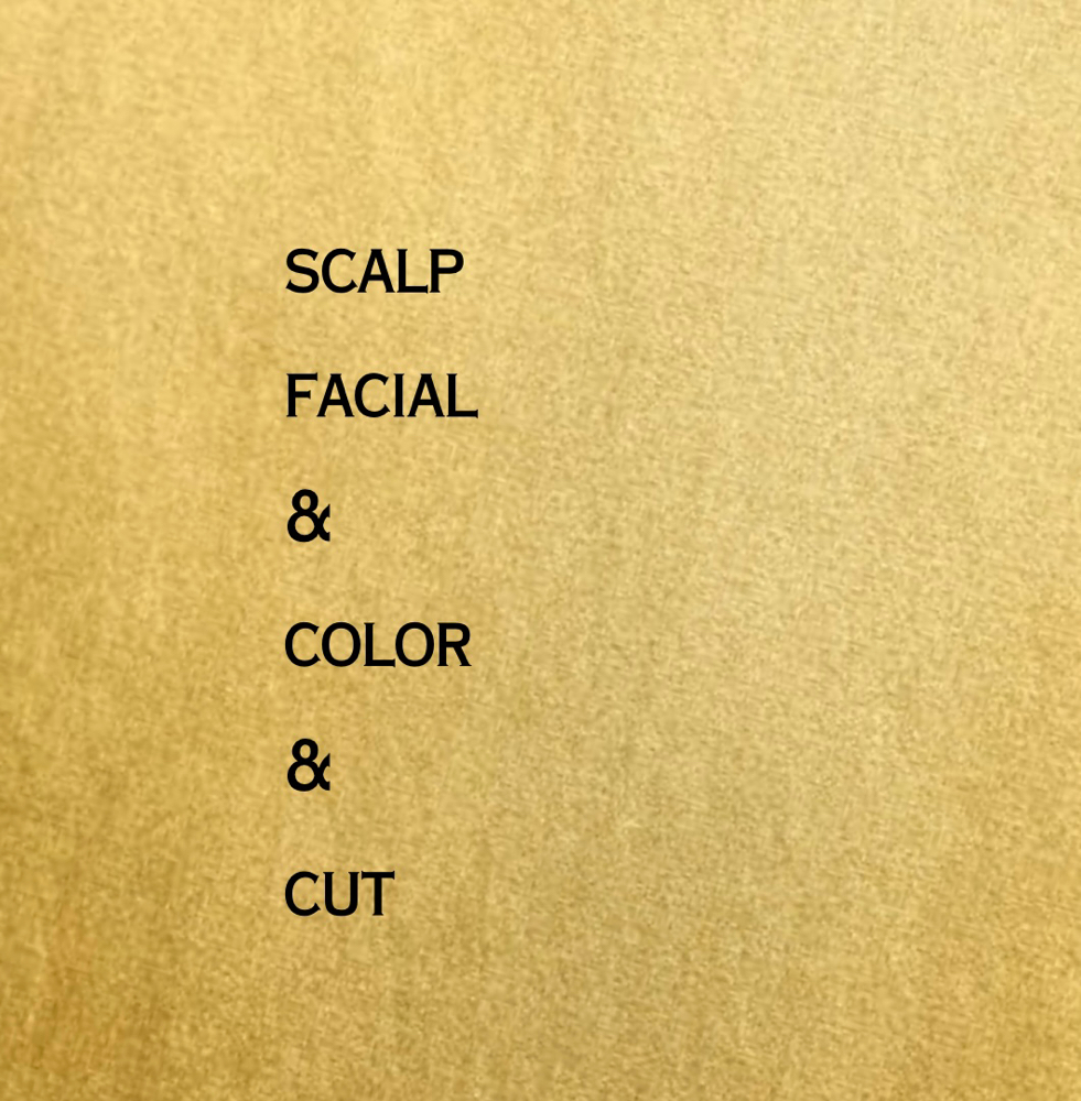 Scalp Facial + Color + Cut