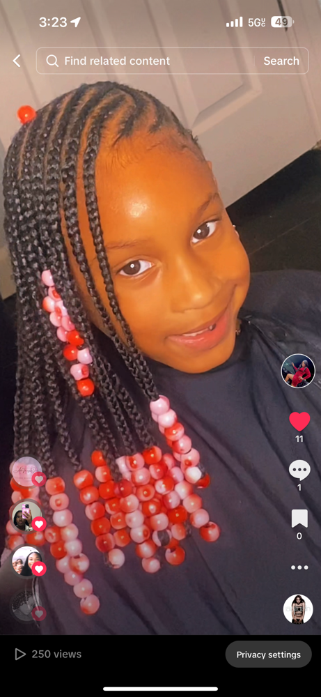 Kids Cornrows With Extensions