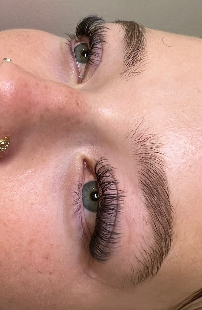 Hybrid lash extensions at The Goddess Glow in Abilene, TX
