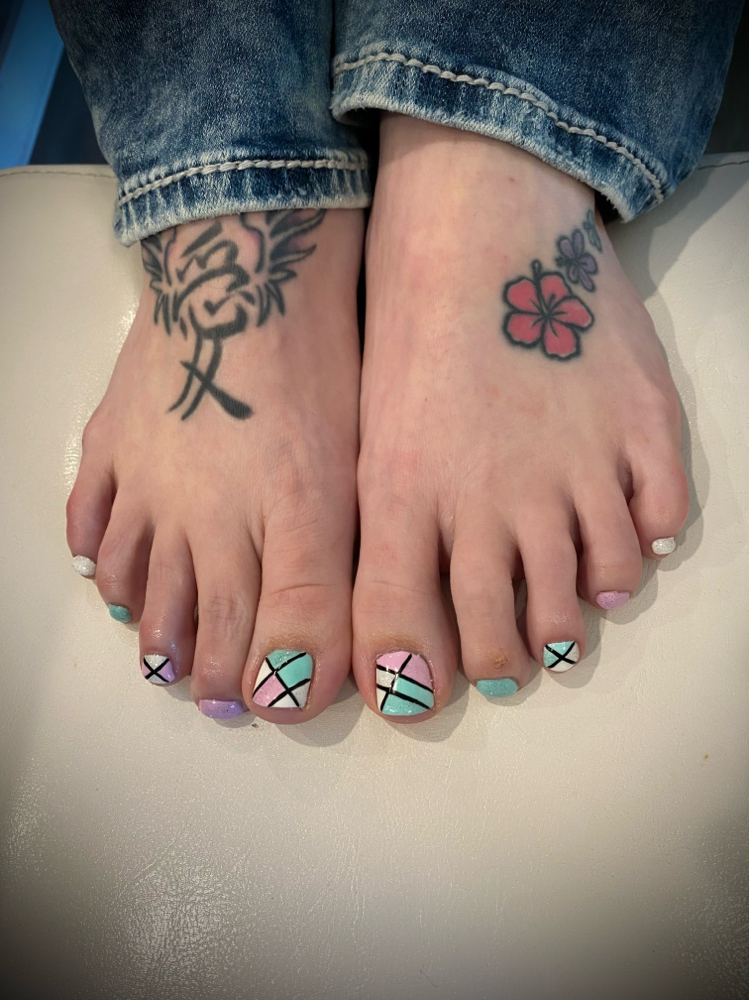 Gel Polish Pedicure at Polished Up Nails in Hagerman, ID