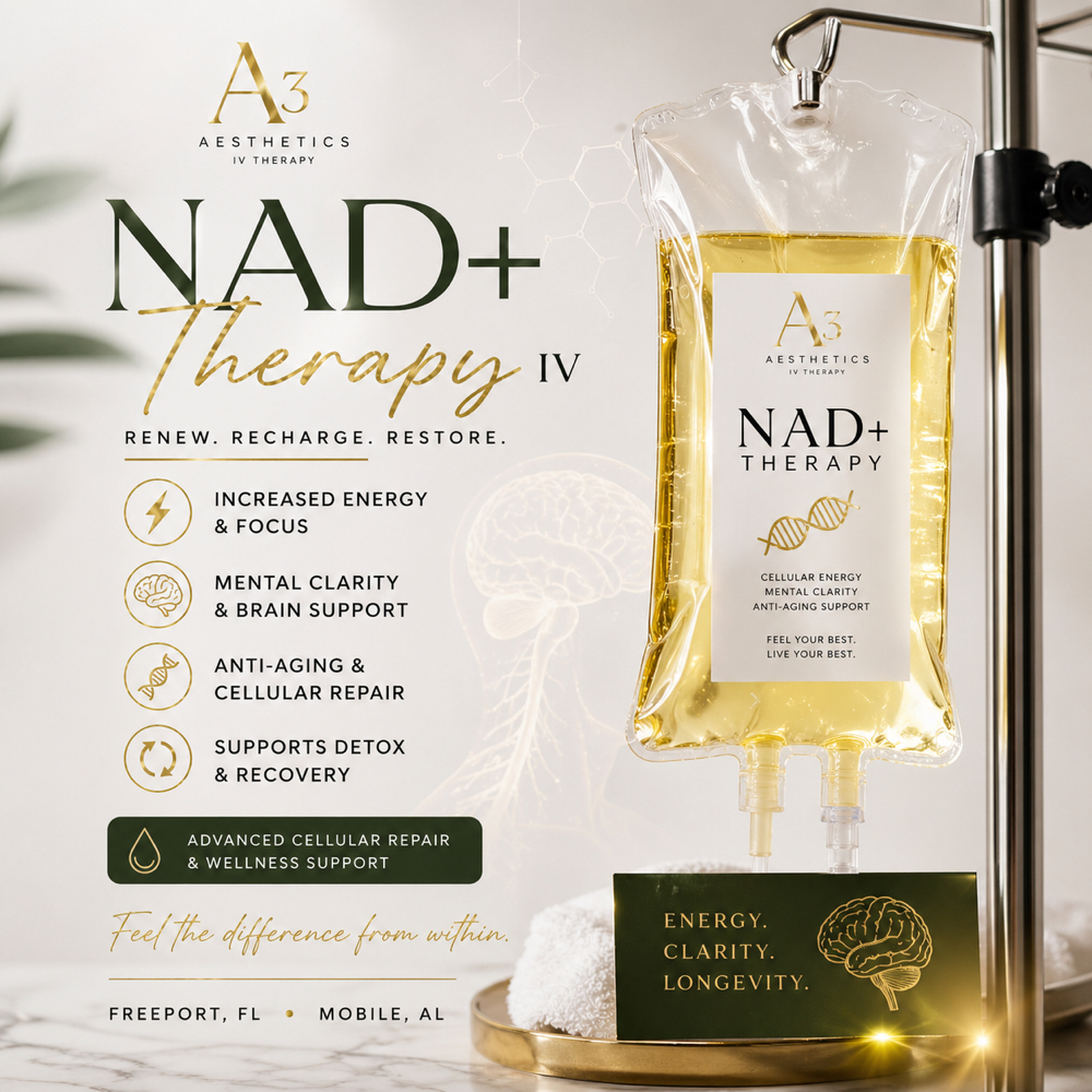 NAD+ 250mg IV Therapy at A3 Wellness Solutions in Freeport By, NY