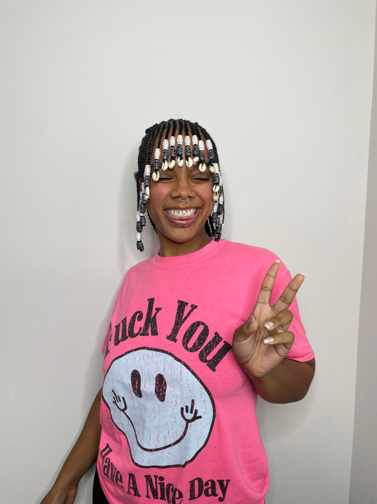 Braided bang W/ beads