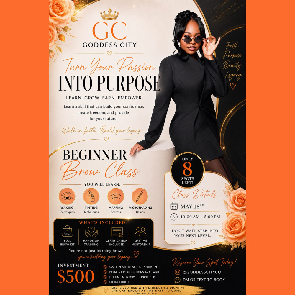 $500 Beginner Brow Class at goddesscityco in Chicago, IL