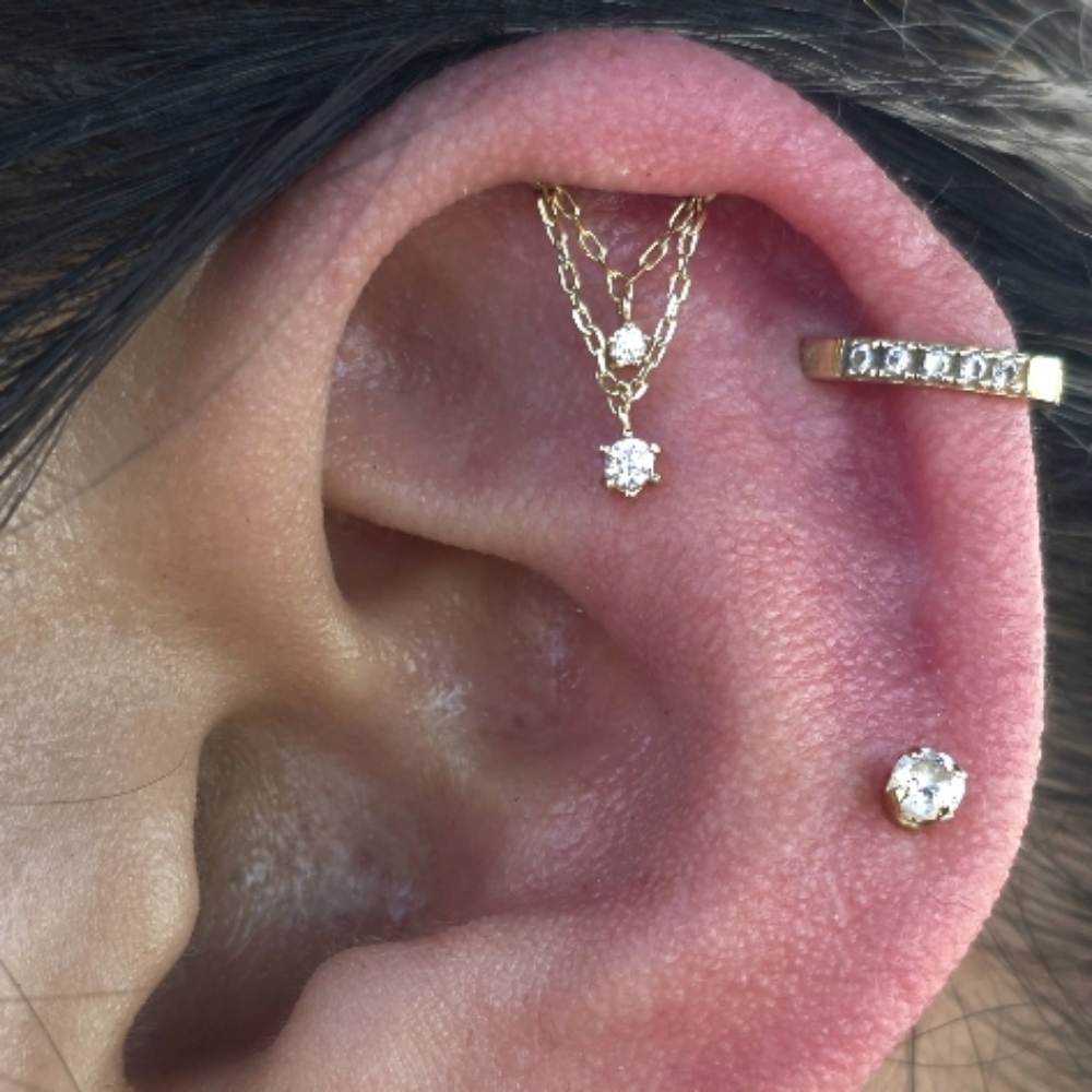 Hidden Helix Piercing at The Piercing Bar in Mcallen, TX