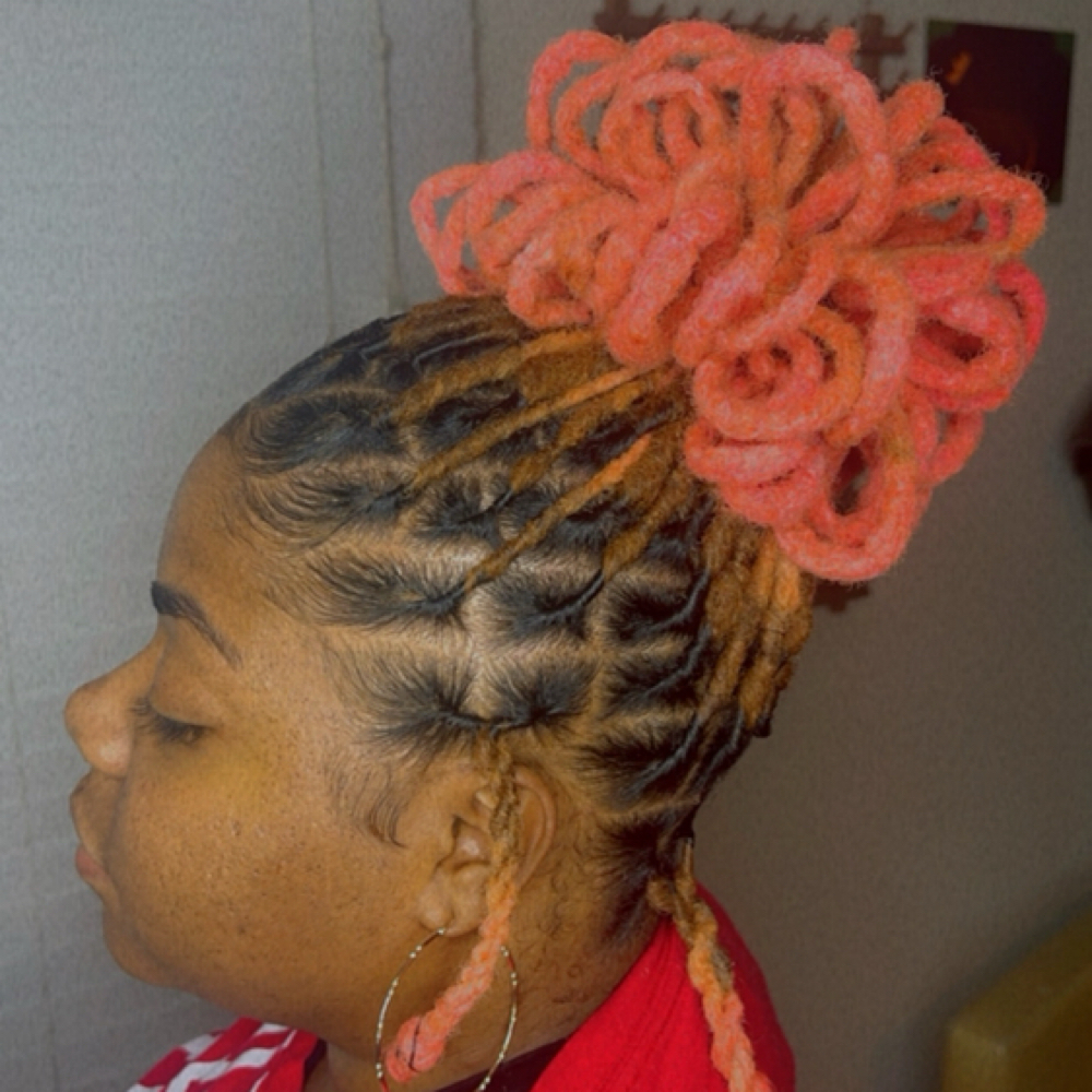 Style with Loc Retwist (Updo) at Glamour Touch by Che' in Durham, NC