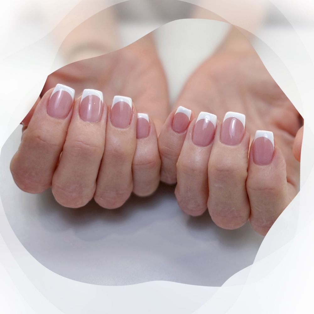 Japanese Gel Manicure With French at Kyoto Beauty Lounge  authentic Japanese nail & lash artistry in Frisco, TX