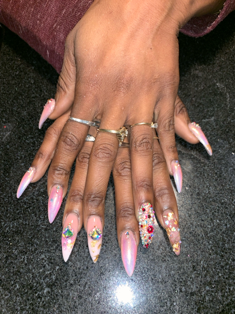 Chrome Accent Nails