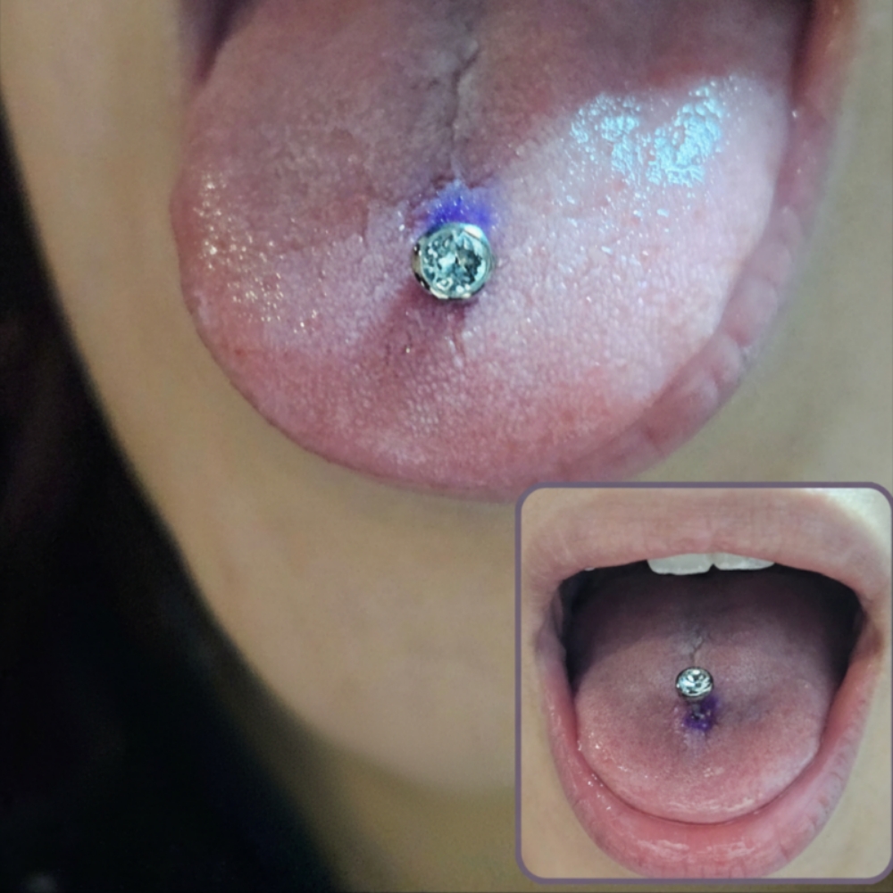 Tongue Piercing at Chrissy Von in Pelham, NH