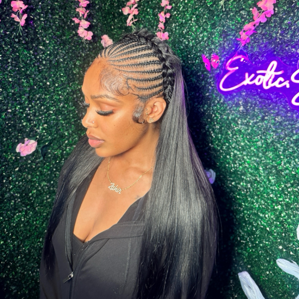 Tribal Sewin W/halo Braid at Exotic Slay in Lanham, MD