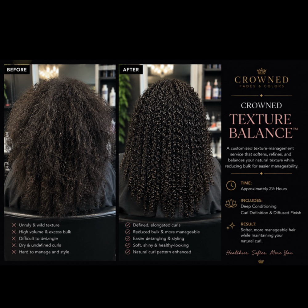 Crowned Texure Balance at Crowned Fades & Colors LLC in Sioux Falls, SD