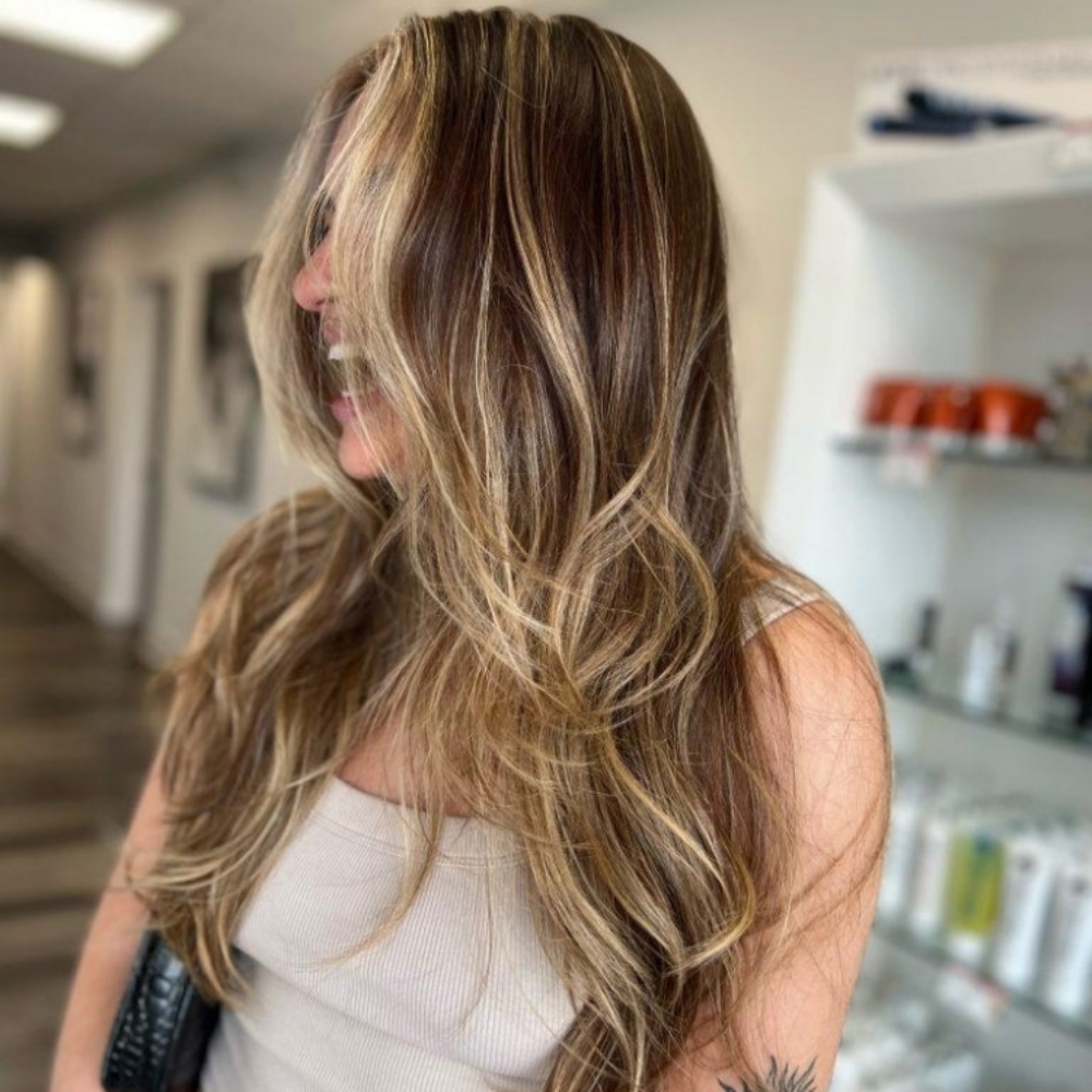 Partial Highlight at Rachael  Pauline Hair Design Studio in Boynton Beach, FL