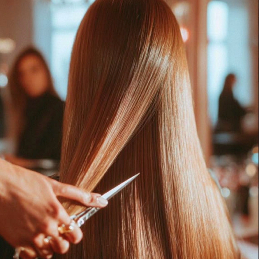 Womens Haircut Extra Long And Thick at Chelsea Lilly in Williston, ND