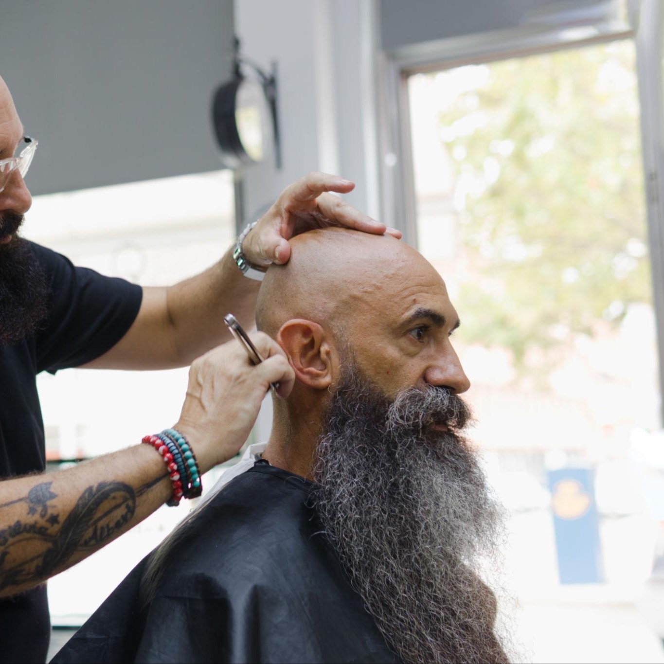 Head Shave + Beard at Blurred Lines Studio in Tavares, FL