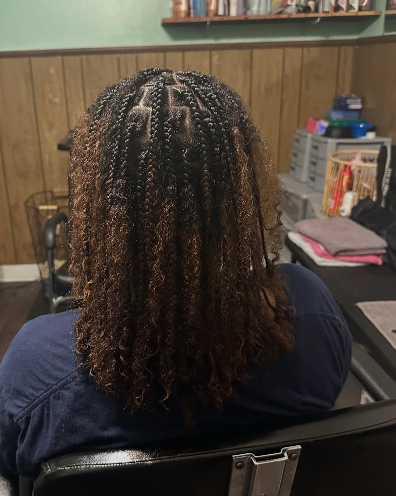 Natural hair Boho Braids