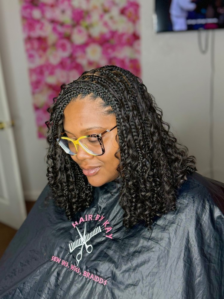 Bohemian Knotless Bob