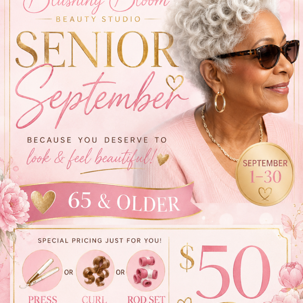 Senior September at Blushing Bloom Beauty Studio in Munster, IN
