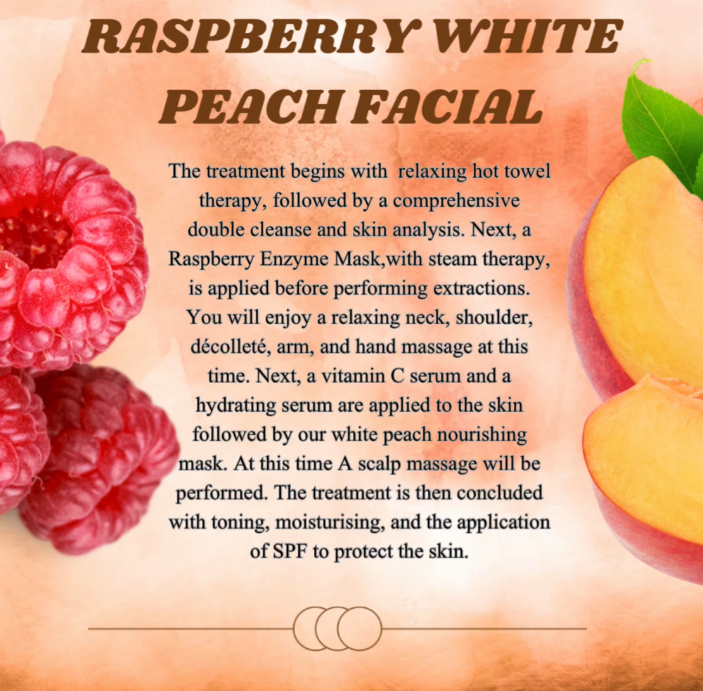 Raspberry White Peach Facial