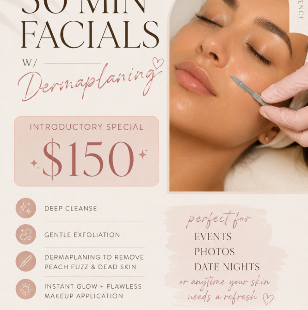 30 Min Facial W Dermaplaning at Everyday Bombshell Aesthetics in Longview, TX
