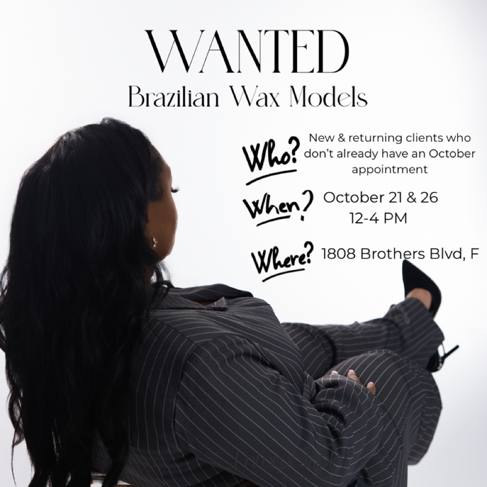 Brazilian Model Oct 21st & 26 at Unforgettable Luxury Wax in College Station, TX