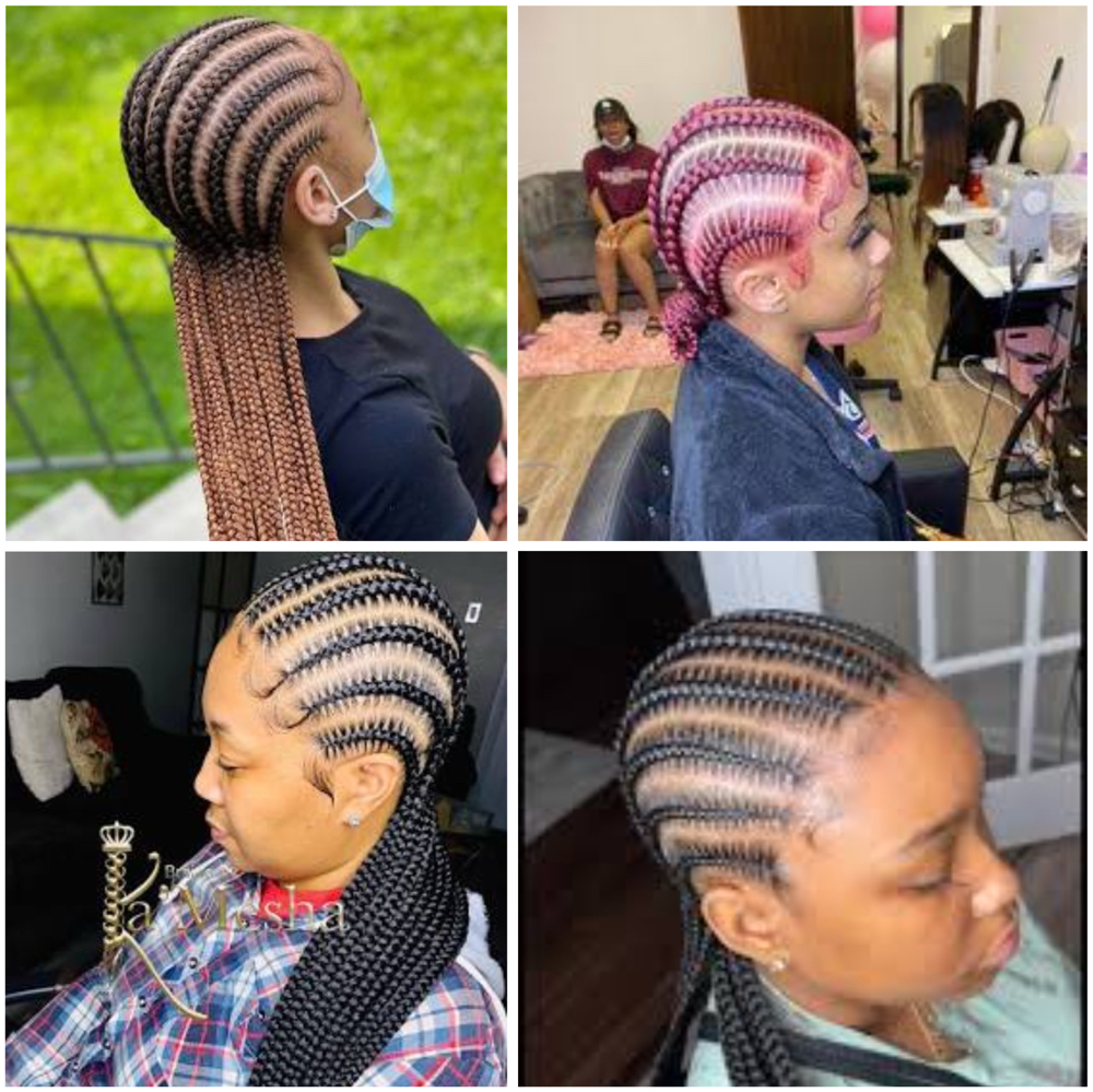 8-10 Stitch Feed In Braids